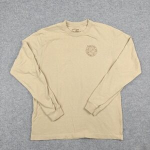 Outerknown Tom Blake Shirt Mens Medium Beige Surf Graphic Long Sleeve Tee